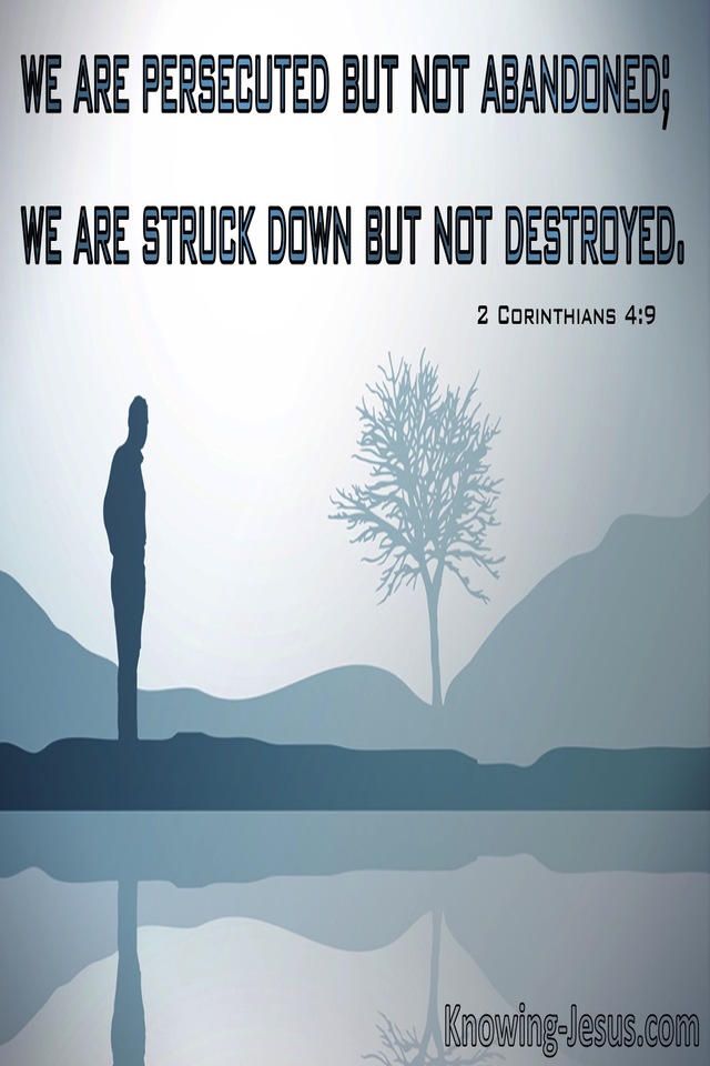 2 Corinthians 4:9 Persecuted But Not Destroyed (gray)